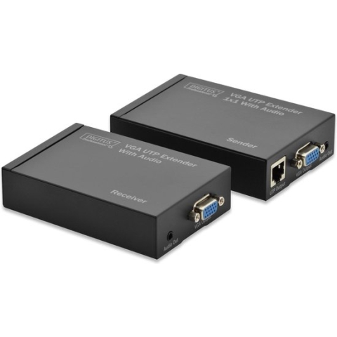 Digitus DS-53400 VGA Extender (verlenging) via netwerkkabel RJ45 300 m
