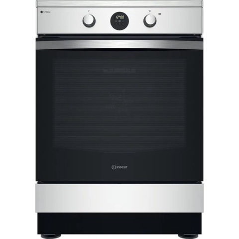 Indesit | IS67IQ8CCX/FR | Vrijstaand fornuis | Inductiekookplaat zones | Roestvrijstaal | A