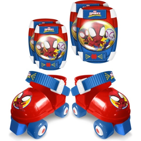 Marvel Spidey Rolschaatsen Met Bescherming Rood/blauw Maat 23-27