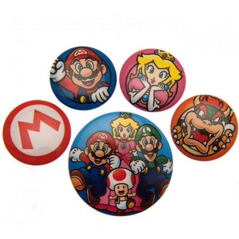 Super Mario - Button Badge Set (Multi-colour) - Nintendo