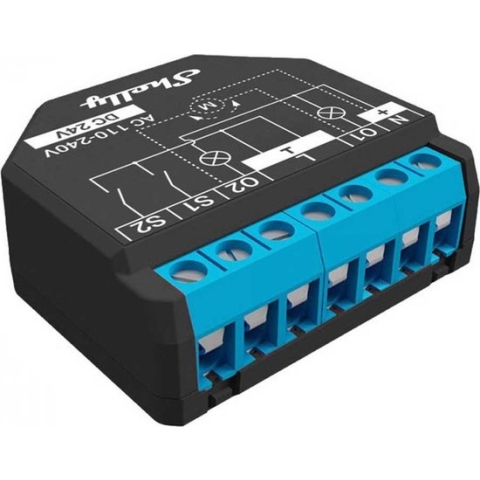 Shelly Plus 2PM Schakelactor WiFi, Bluetooth