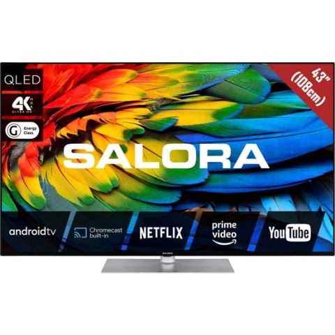 Salora 43QLED440A 4K Ultra HD TV 109.2 cm Zwart