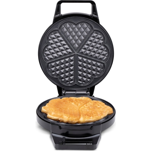 alpina Wafelijzer Hartvorm - Wafelmaker - 1000W - Zwart