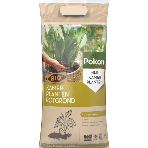 Pokon Bio Turfvrije Kamerplanten Potgrond - 10l - Turfvrije Potgrond (kamerplant) - 100 dagen voeding