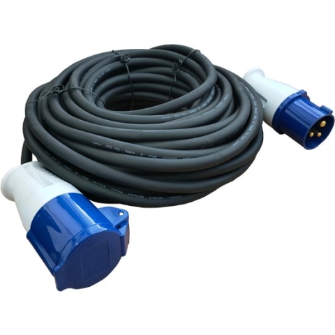 DULA - Verlengkabel Camping - CEE - 20 meter - 1 stuk - Neopreen - IP44 - Max 3500 W