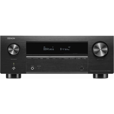 Denon AVC-X3800H AV Receiver met 9.4 kanalen, 8K Ultra HD, HEOS® Built-In, 3D-Audio, 180 Watt per kanaal en 6 HDMI-Ingangen- Zwart