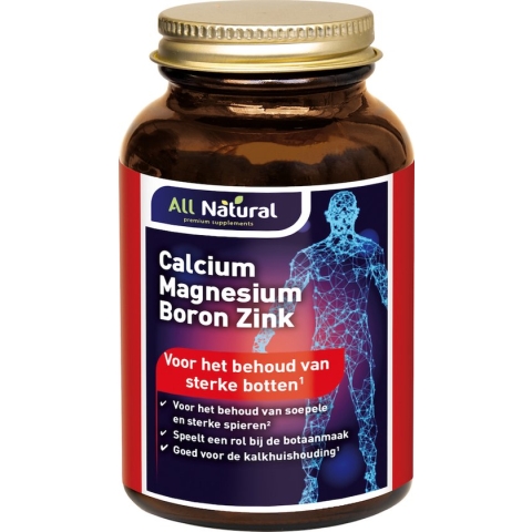 All Natural Calcium Magnesium Boron Zink Tabletten 90TB