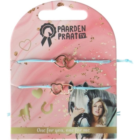 Paarden armband PaardenpraatTV Britt Dekker Best Friends Forever Armband Blauw Zilver