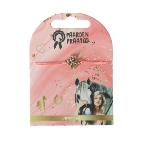 PaardenpraatTV Armband Klaver Vier Goud