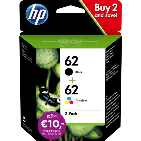 HP 62 Cartridges Combo Pack