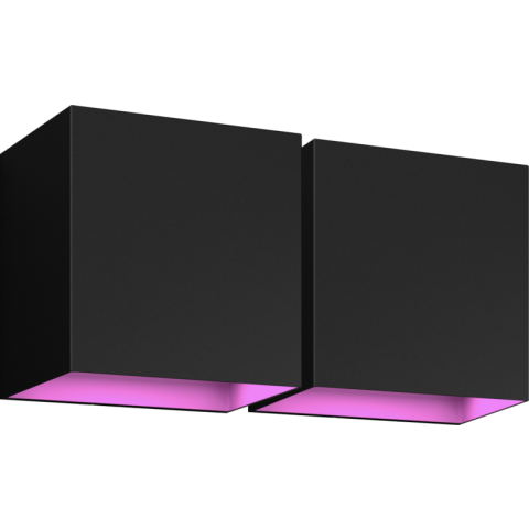 Philips Hue Resonate Downward White and Color - zwart 2-pack