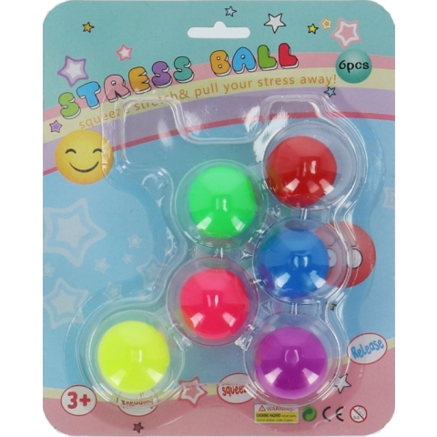Overige Merken Stress Ballen 6 Stuks