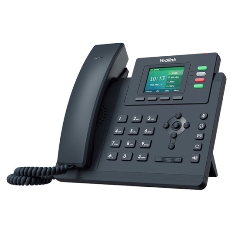 Yealink T33P, IP Phone, Grijs, Handset met snoer, Bureau/muur, Linux, 4 regels