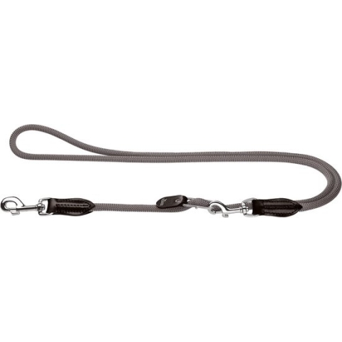 Hunter Variolijn Freestyle Nylon Rond 260x1.0 cm - Hondenriem - Grijs
