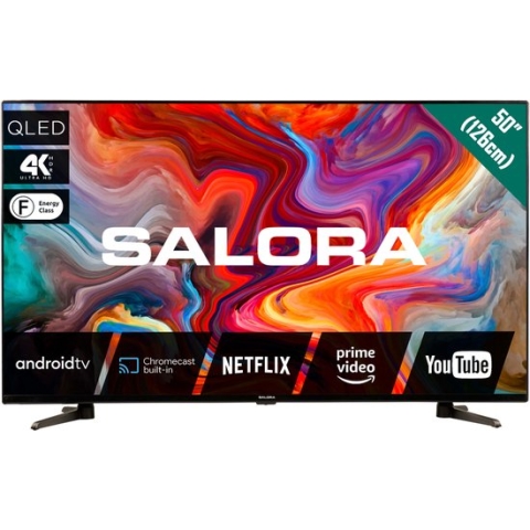 Salora 50QLEDTV - Smart tv - TV 50 inch - 4K TV - QLED - Zwart