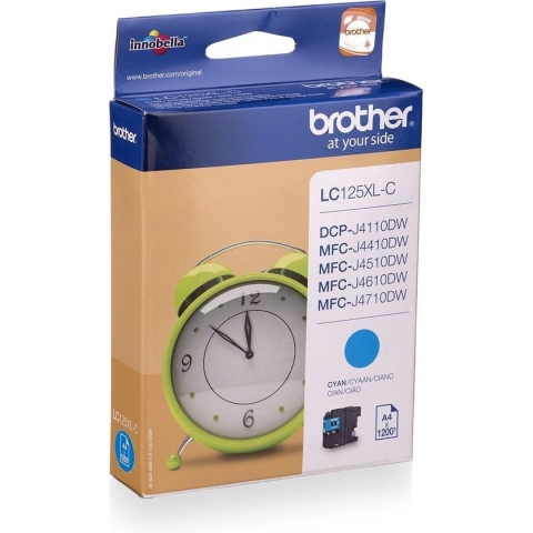 Brother LC125XLC - Inktcartridge - Cyaan / Hoge Capaciteit