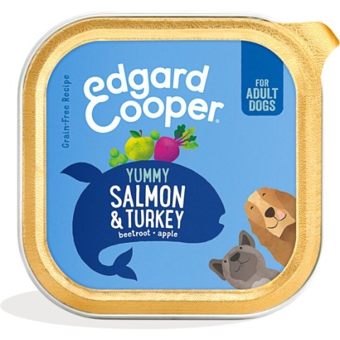 Edgard & Cooper Kuipje Vers Vlees Hondenvoer Zalm - Kalkoen 300 gr