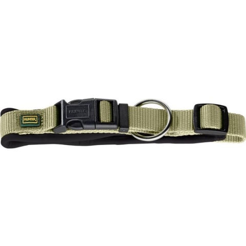 Hunter Klikhalsband Neopreen Vario Plus Olijfgroen&Zwart - Hondenhalsband - 30-35x1.5 cm