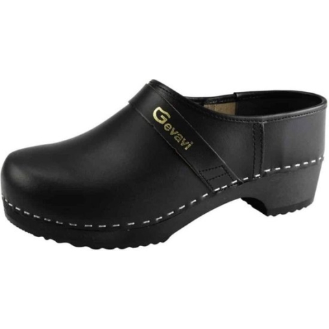 Gevavi 900 Hout Zwart Gesloten Schoenklompen Kids
