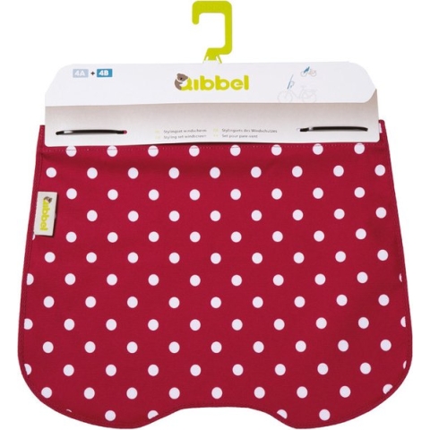 Qibbel Stylingset Windscherm Polka Dot Rood