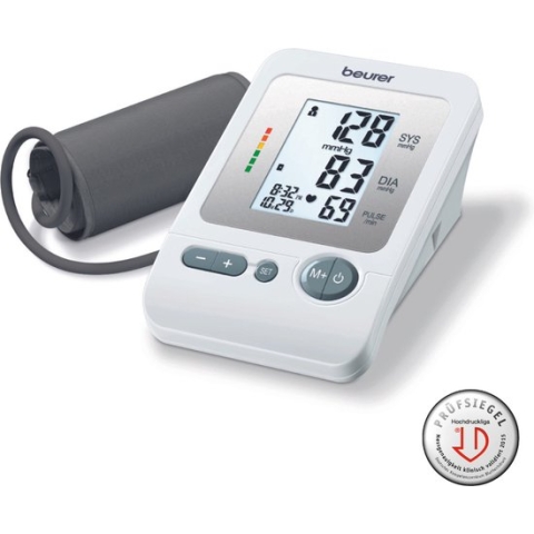 Beurer BM 26 Basic Bloeddrukmeter bovenarm - 'Beste koop' Consumentenbond 2022 - Aanbevolen door Hartstichting - Hartslagmeter - Onregelmatige hartslag - Klinisch gevalideerd - Manchet 22 tot 35 cm - 5 Jaar garantie