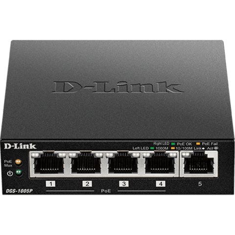 D-link 5-port Desktop Gigabit Poe+ Switch