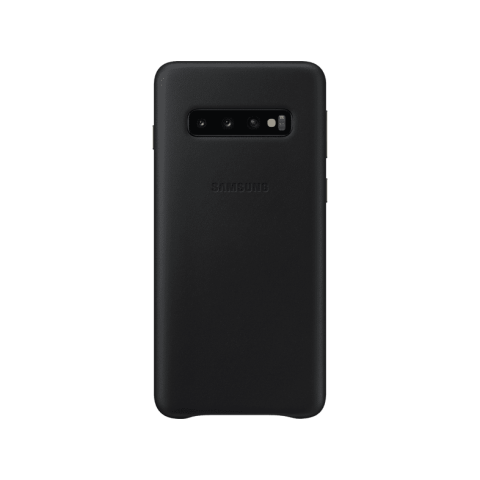 Samsung Galaxy S10 Leather Cover Zwart
