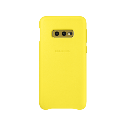 Samsung Galaxy S10e Leather Cover Geel