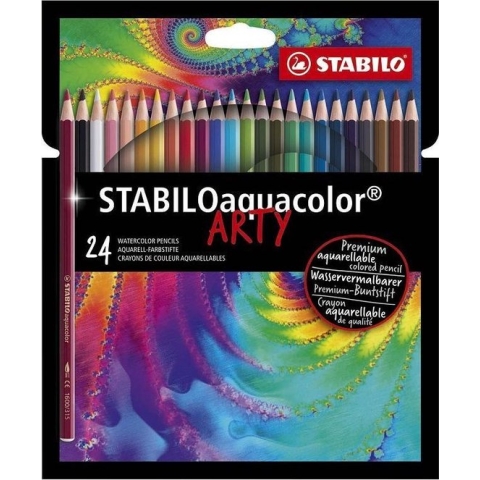 STABILO Aquacolor - Premium Aquarel Kleurpotlood - ARTY etui 24 Kleuren