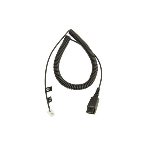 Jabra QD cord, coiled, mod plug