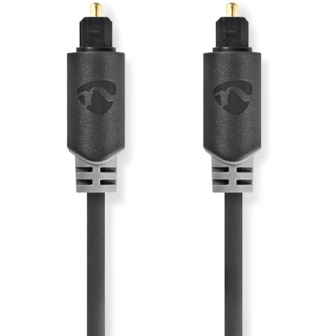 Optische Audiokabel - TosLink Male - TosLink Male - 2.00 m - Rond - PVC - Antraciet - Doos