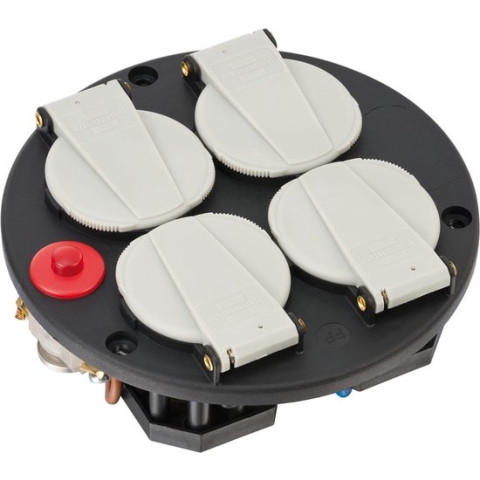 Brennenstuhl Stekkerdoos, montageplaat, 4-voudig, IP20, 230 V/16 A, met thermostaat, 1081080