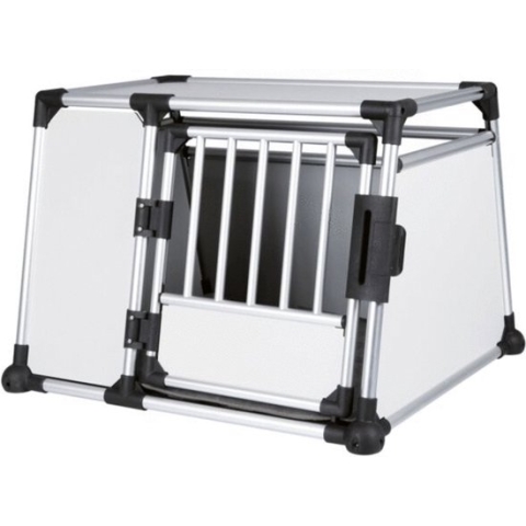 Trixie Transport Box Aluminium - Transportkooi - 93 cm x 81 cm x 65 cm - Zilverkleurig/Zwart