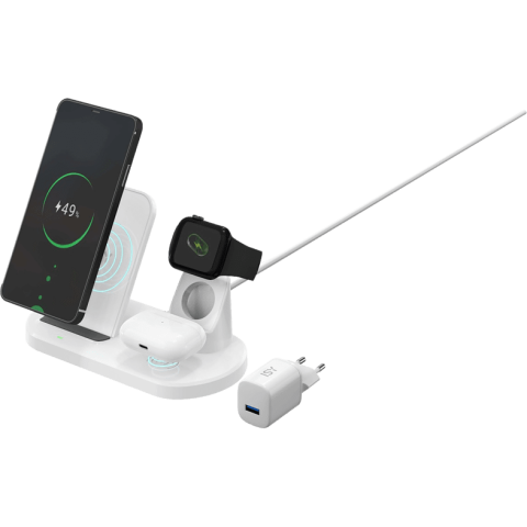 ISY Iwq-2020 20w Wireless Fast Charger 3-in-1 Wit
