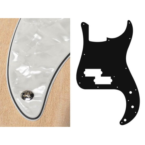 slagplaat, Puncher bass, 4 ply, pearl white, standaard