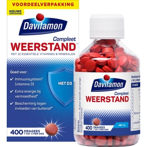 Davitamon Compleet Weerstand - multivitamine en mineralen - 400 dragees