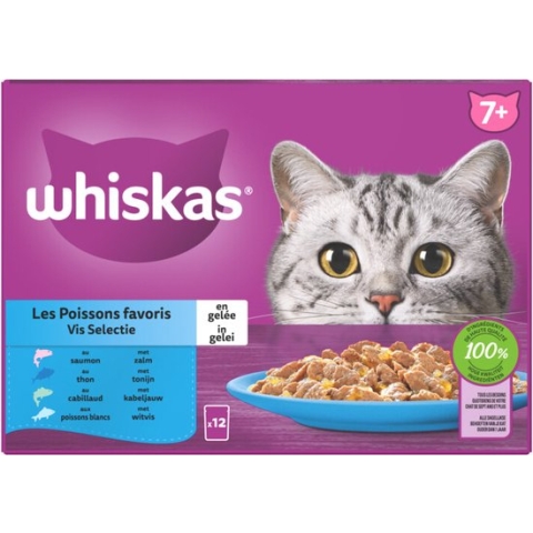 Whiskas Senior Multipack Vis in Gelei 12 x 85 gr