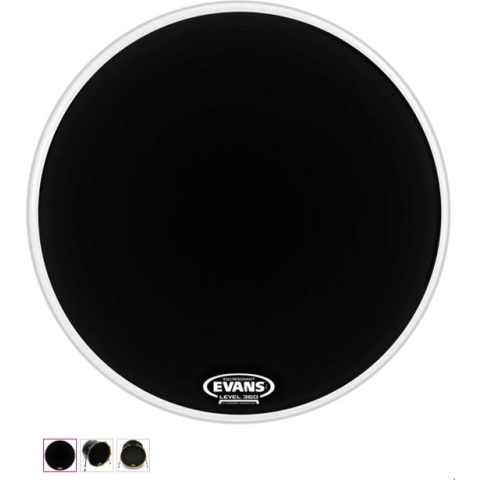 Evans BD20RB-NP EQ3 No Port Resonant Black 20 inch bassdrumvel