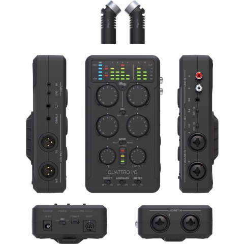 IK Multimedia iRig Pro Quattro I/O Deluxe Kompaktes Audio-MIDI Interface - iOS interface