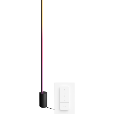 Philips Hue Gradient Signe White and Color vloerlamp zwart + dimmer