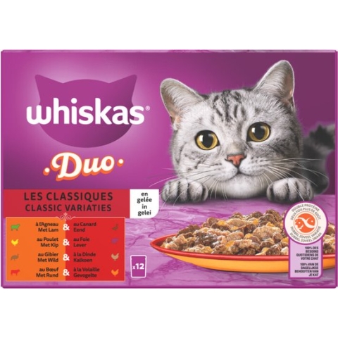 Whiskas Duo Senior Classic Variaties Multipack 12 x 85 gr