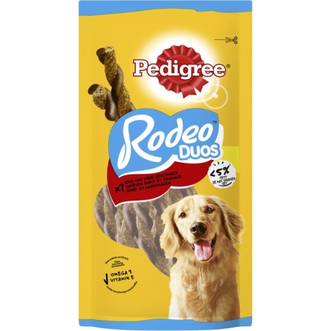 Pedigree Rodeo Kauwsticks Duo Rund en Kaas 123 gr