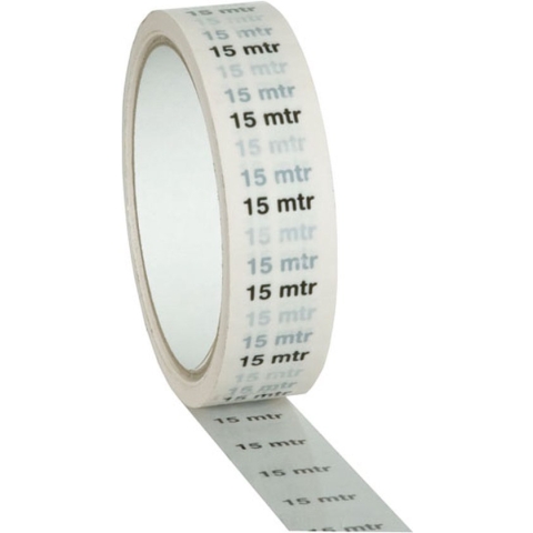 Showtec Showtec Markeertape wit met opdruk 15 meter, 25 mm / 33 meter Home entertainment - Accessoires
