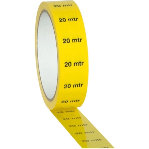 Showtec Showtec Markeertape geel met opdruk 20 meter, 25 mm / 33 meter Home entertainment - Accessoires