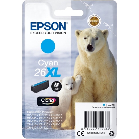 Epson 26XL - Inktcartridge / Cyaan