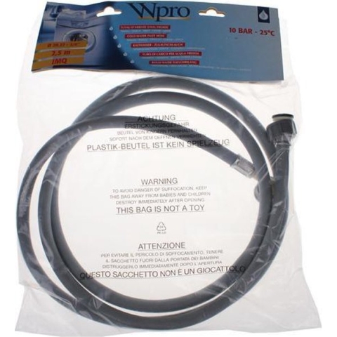 WPRO - Aanvoerslang  - Recht / Haaks 90° - 2.5mtr - 10bar - 25°C - 481953028938