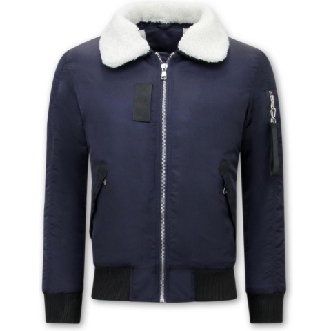 Casual Piloten Bomber Jack Mannen - Blauw