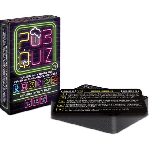 Pubquiz #2 (nieuwe Nederlandse vragen over 2023 !) - Kaartspel - Pocketformaat Trivia Quiz / Quizspel voor in de kroeg, thuis of onderweg / Cadeau (198 vragen !) - perfect voor Kerstpakket en Nieuwjaarsborrel
