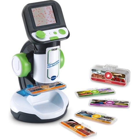 VTech Mijn Interactieve Video Microscoop - Educatief en Interactief Speelgoed - Maak Kennis met de Microscopisch Kleine Wereld - Vanaf 7 Jaar