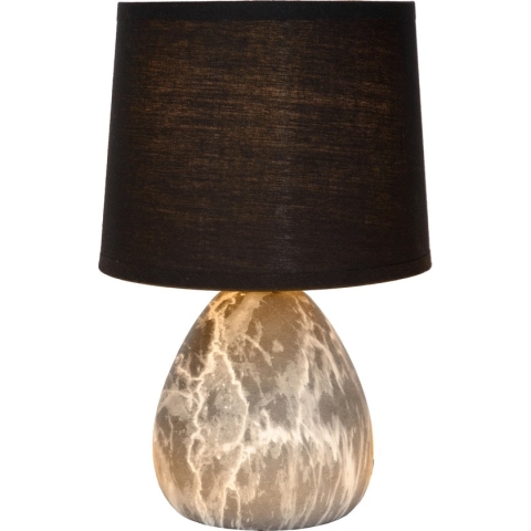 Lucide MARMO - Tafellamp - Ø 16 cm - 1xE14 - Zwart